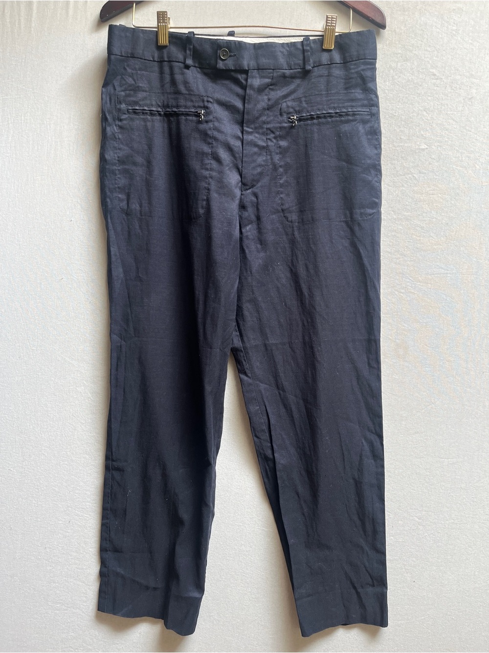 Marithe Francois Girbaud Vintage Linen Cargo Pants 33